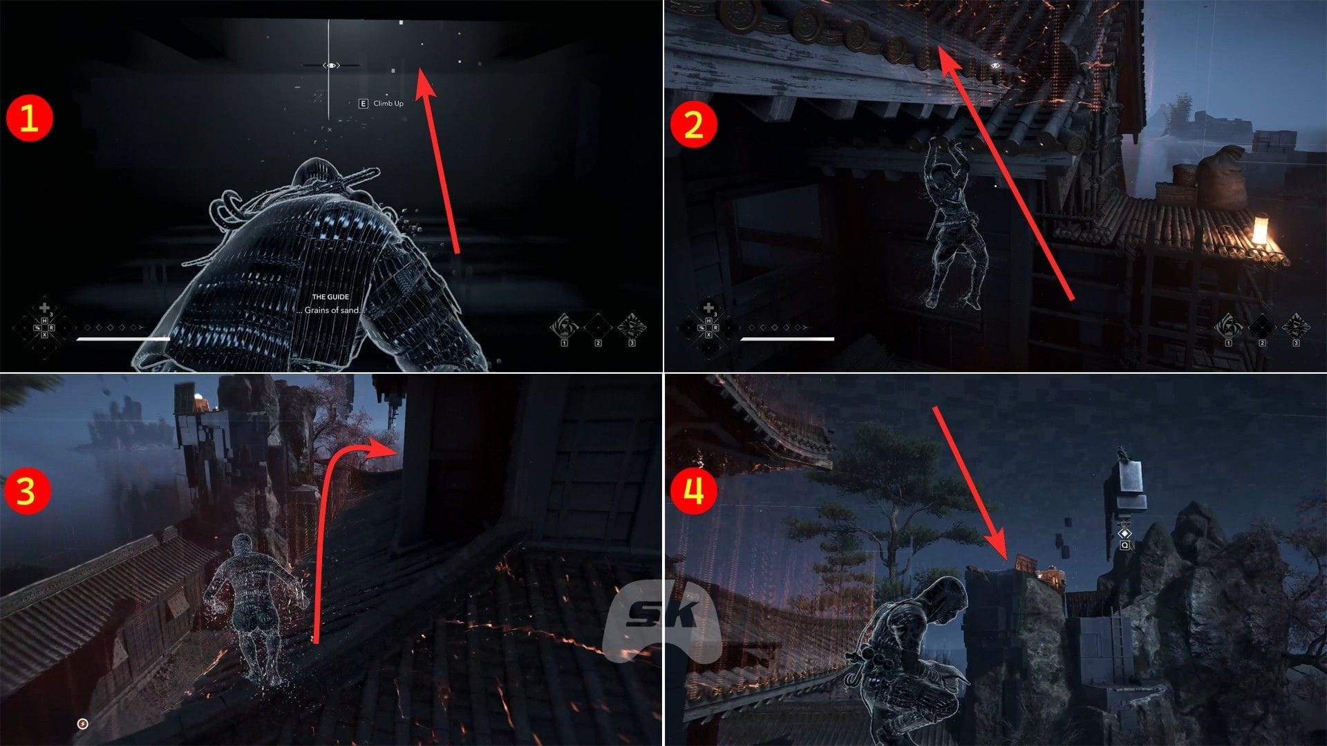 Alcance a plataforma rochosa próxima (Imagem via Ubisoft)