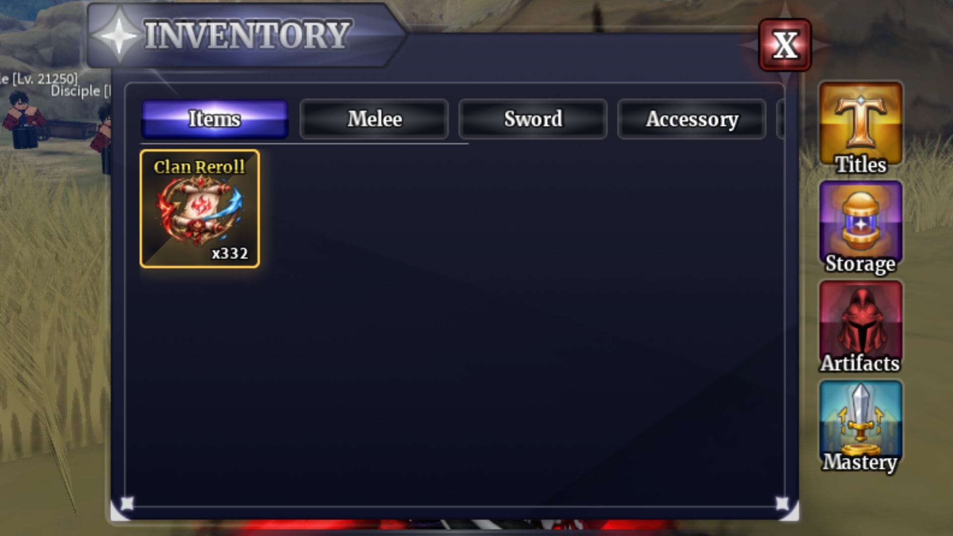Rerolls de clã (imagem via Roblox)