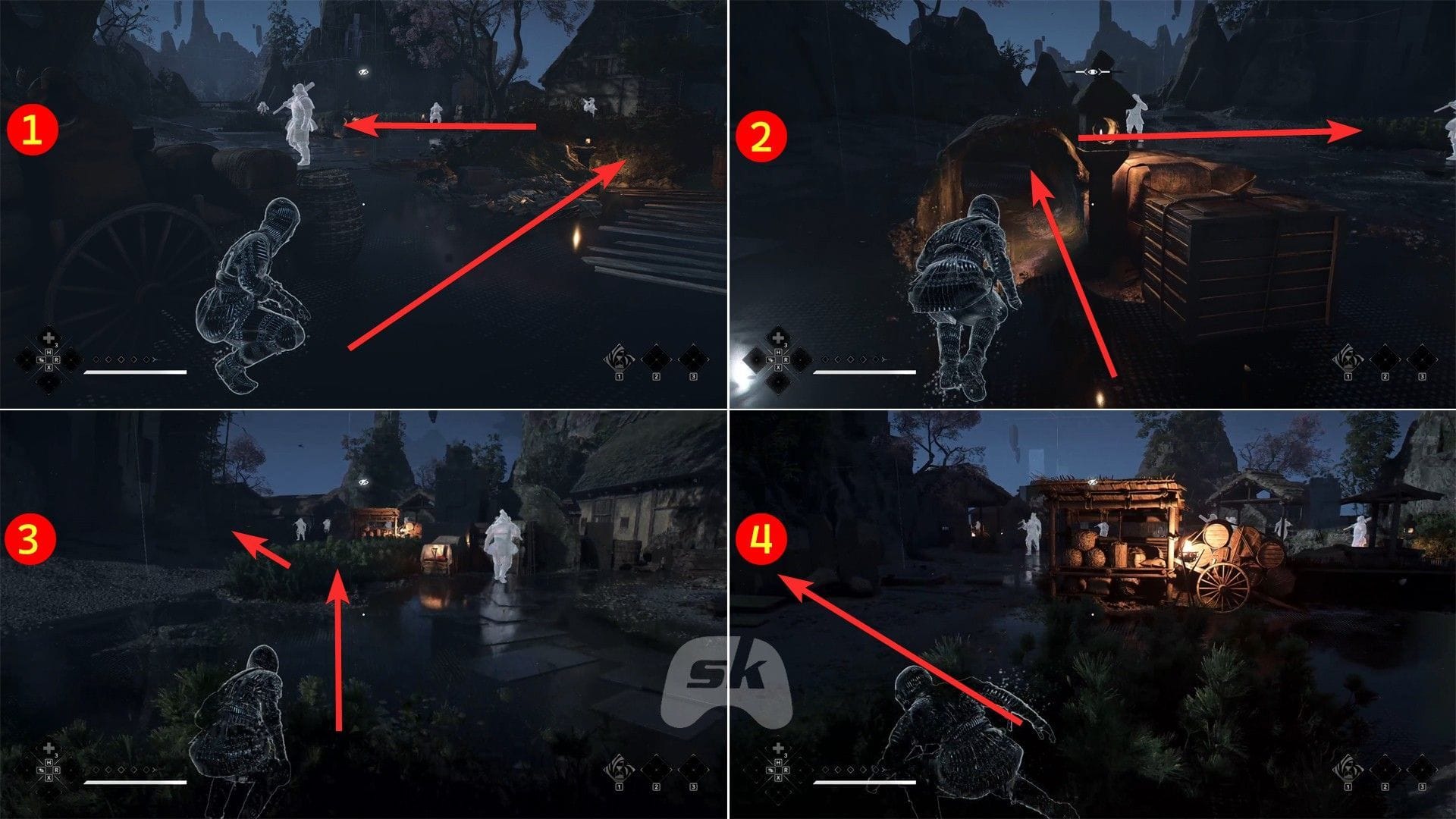 Avance enquanto permanece oculto (Imagem via Ubisoft)