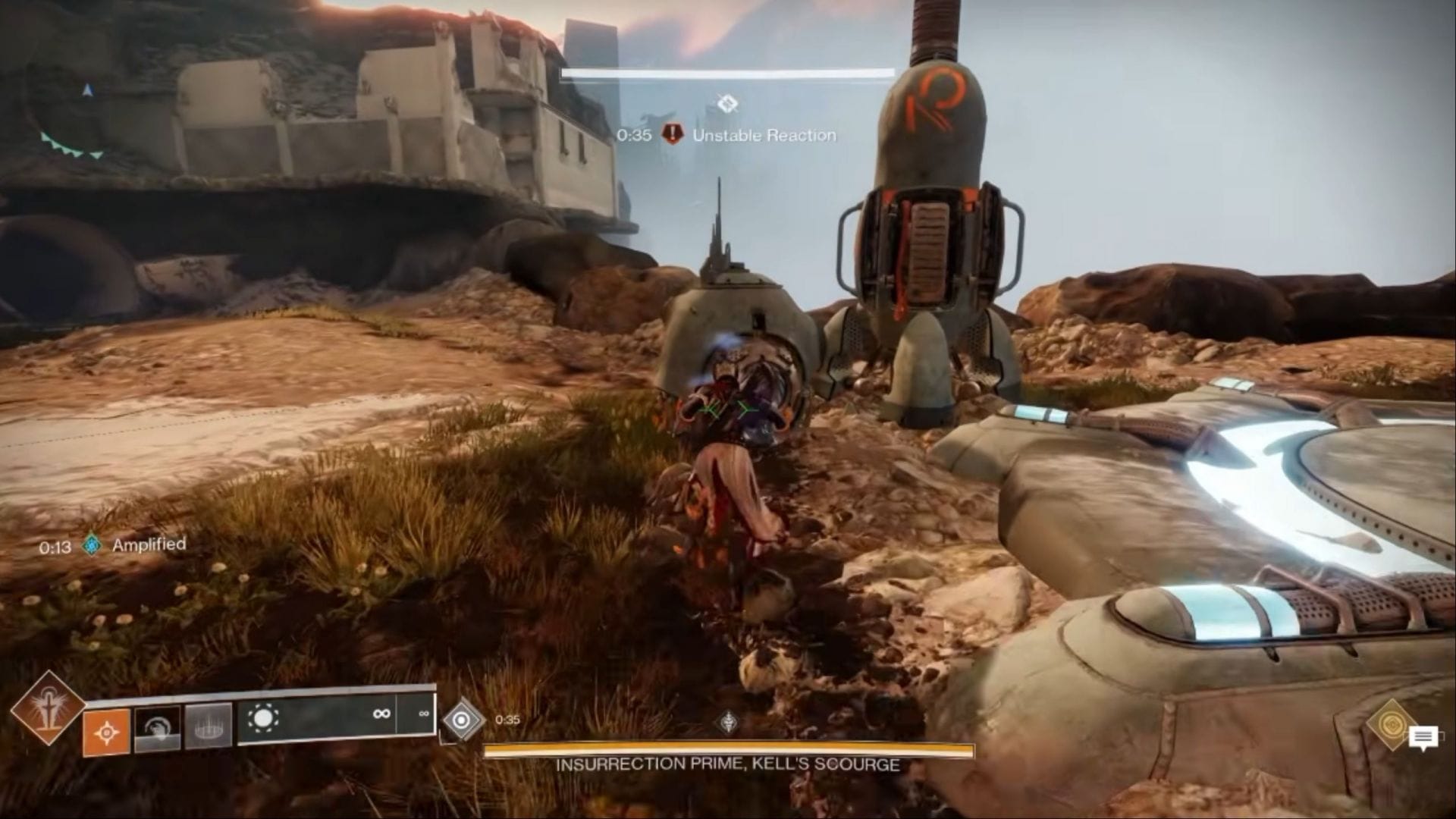 Depositando uma bateria como assassino em Insurrection Prime (Imagem via Bungie) 