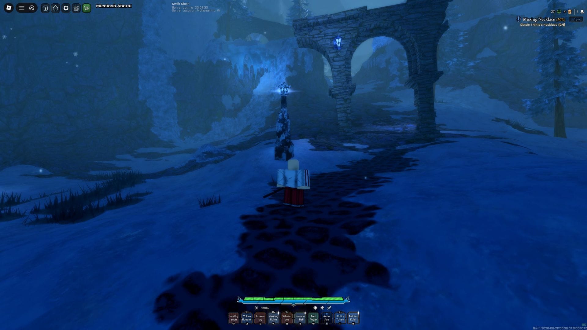 O gerente da organização pode ser encontrado em Fort Adams (imagem via Roblox)