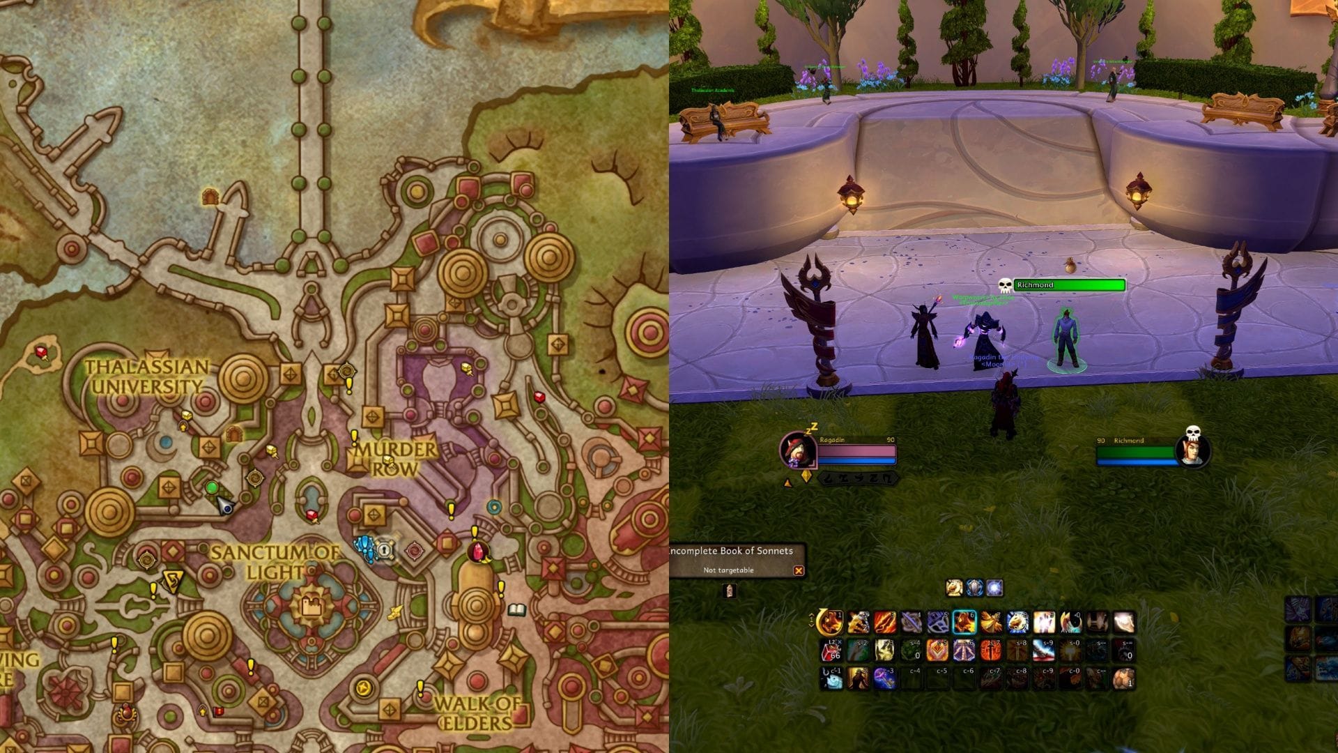 É aqui que você pode encontrar Richmond, se tiver dificuldade em navegar em Silvermoon City (Imagem via Blizzard Entertainment || Sportskeeda)