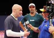 Andre Agassi at the Ares Pickleball Slam 4 in Hollywood, Florida. (Photo by Getty Images)