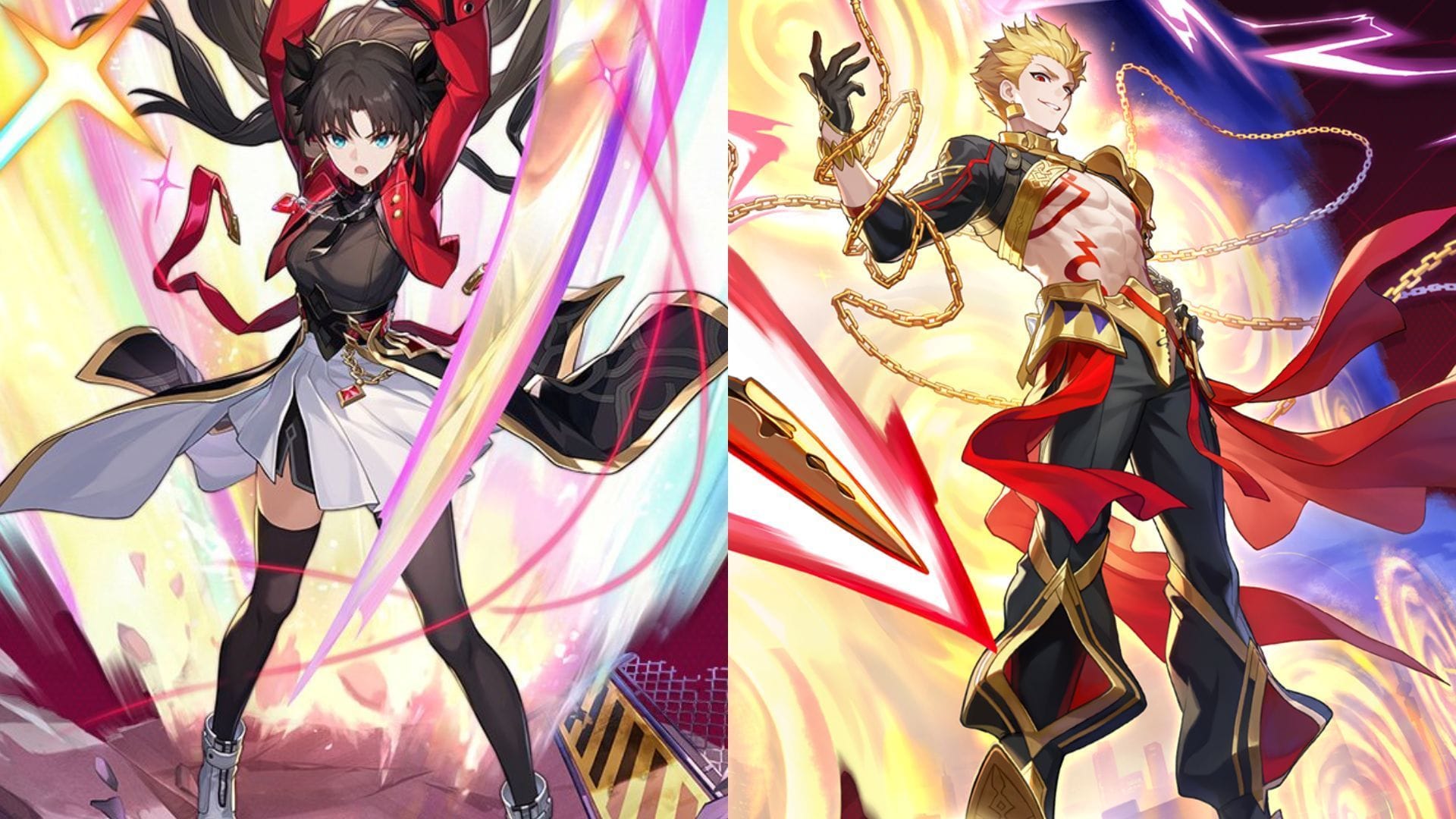 Rin Tohsaka e Gilgamesh (imagem via X/@honkaistarrail)