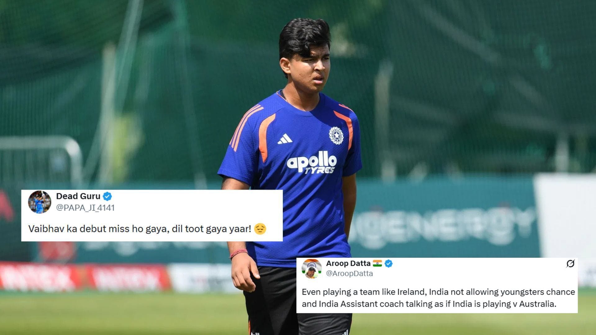 "Single handedly decreased viewership” – Fans express disappointment as no debut for Vaibhav Suryavanshi in IRE vs IND 2026 1st T20I