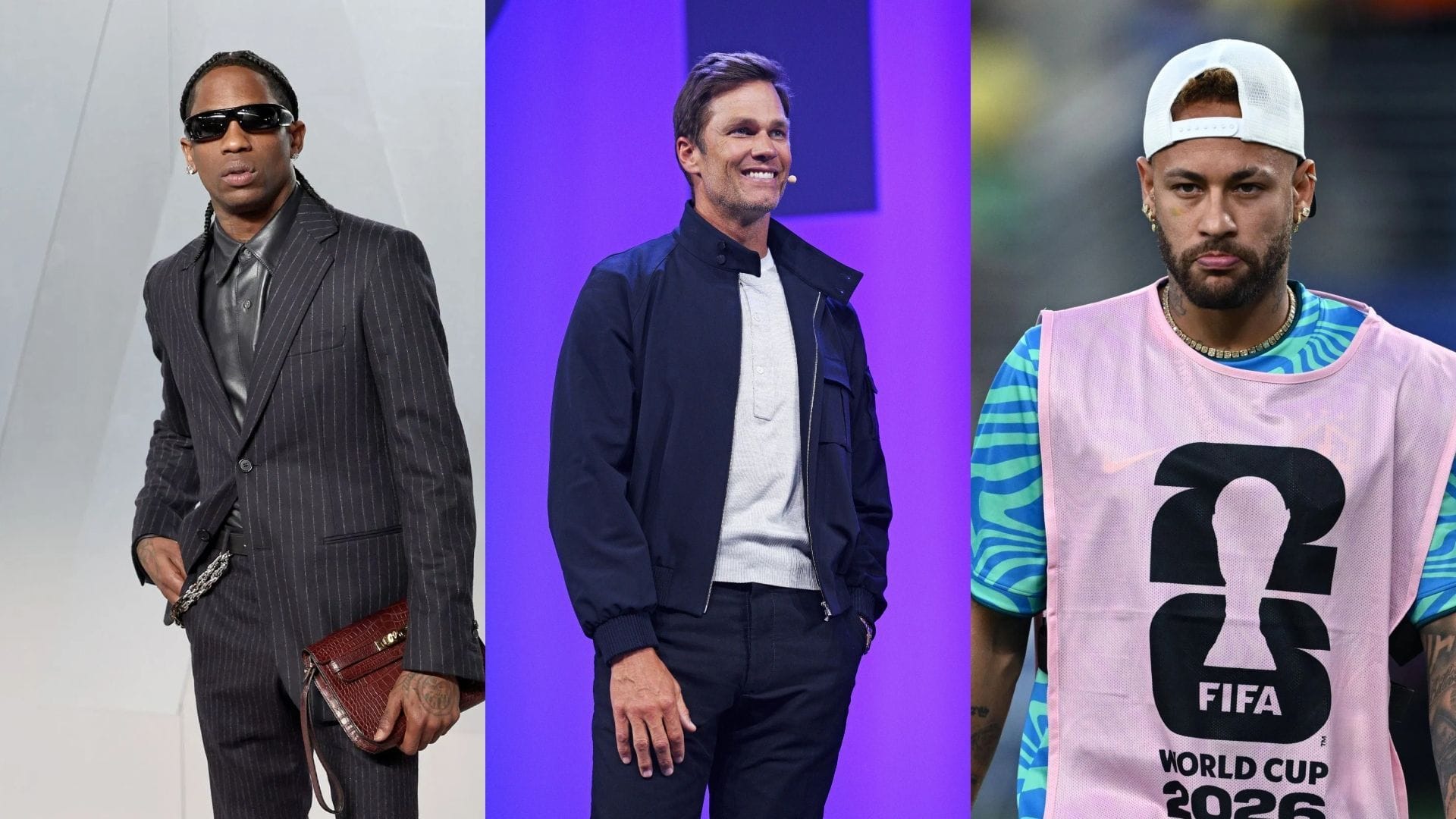 Tom Brady turns heads with Neymar & Travis Scott at Brazil vs. Morocco FIFA World Cup game in New York