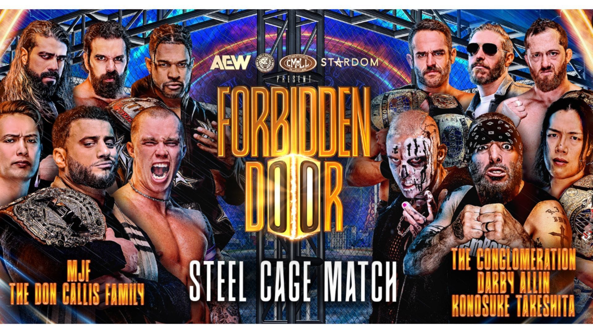 Gráfico da partida entre Team Briscoe vs Team DCMJF (Imagem via X/@AEW)