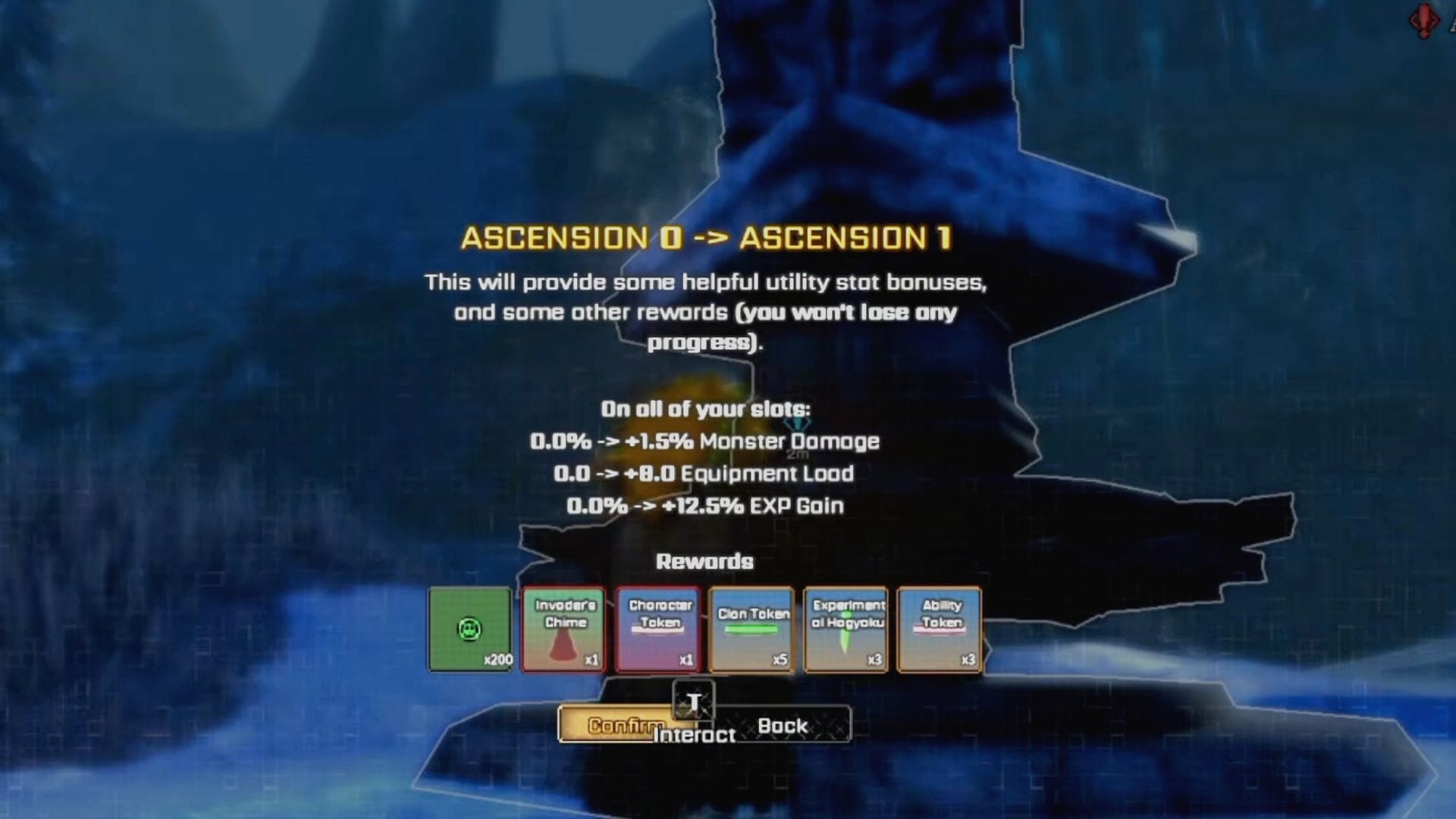 A ascensão pode ser realizada usando Fragmentos de Ascensão (Imagem via Roblox || YouTube/@JustKenshi)