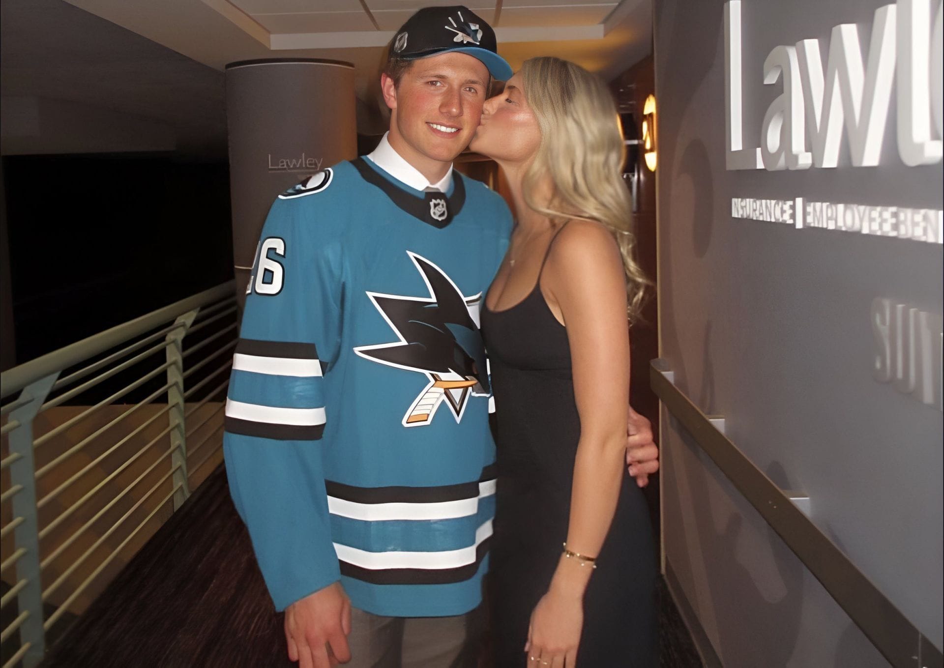 Keaton Verhoeff's gf Sydney reacts after Sharks draft D-man with No. 9 pick in 2026 NHL draft