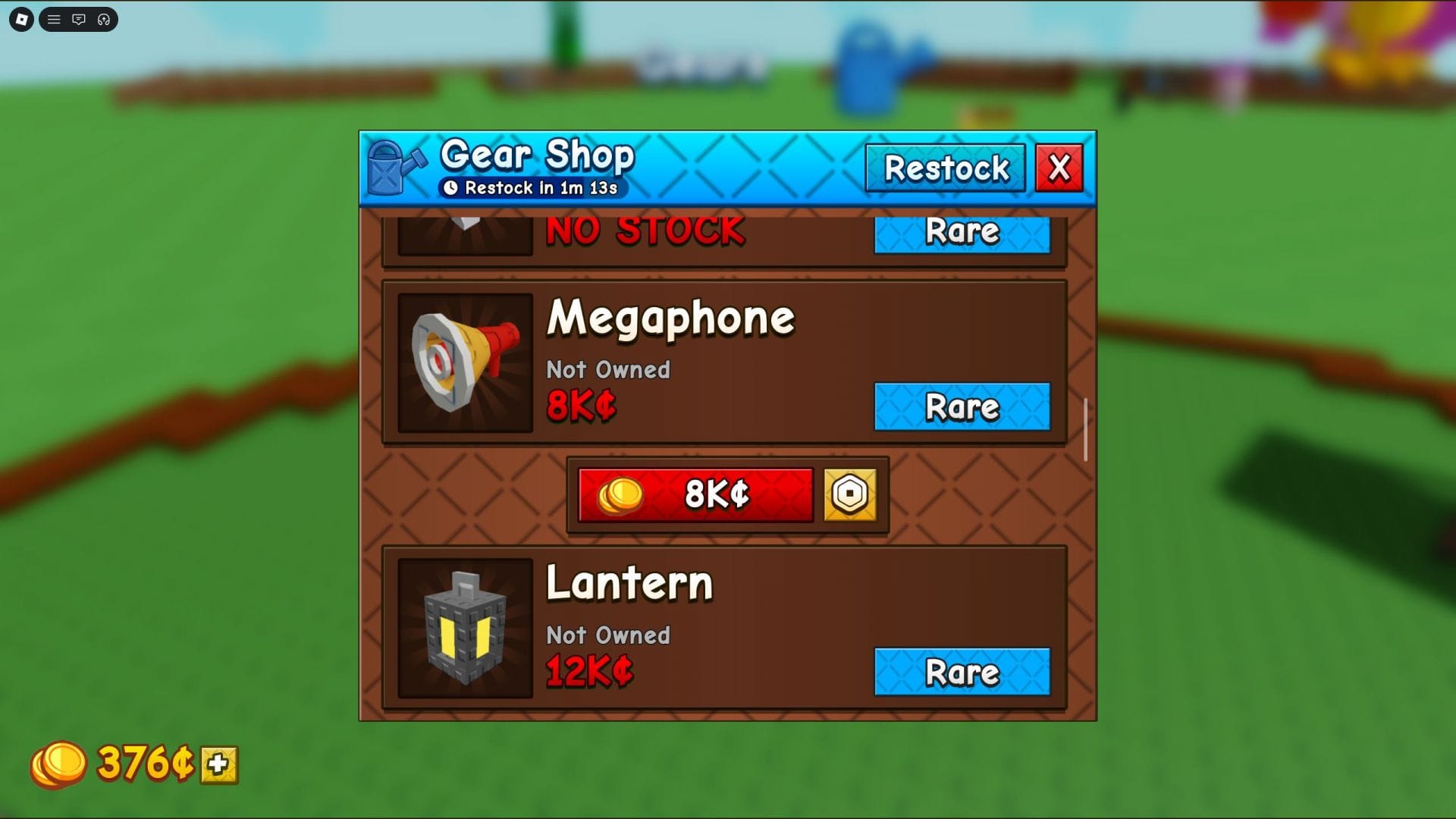 The Megaphone in the Gear Shop (Image via Roblox)
