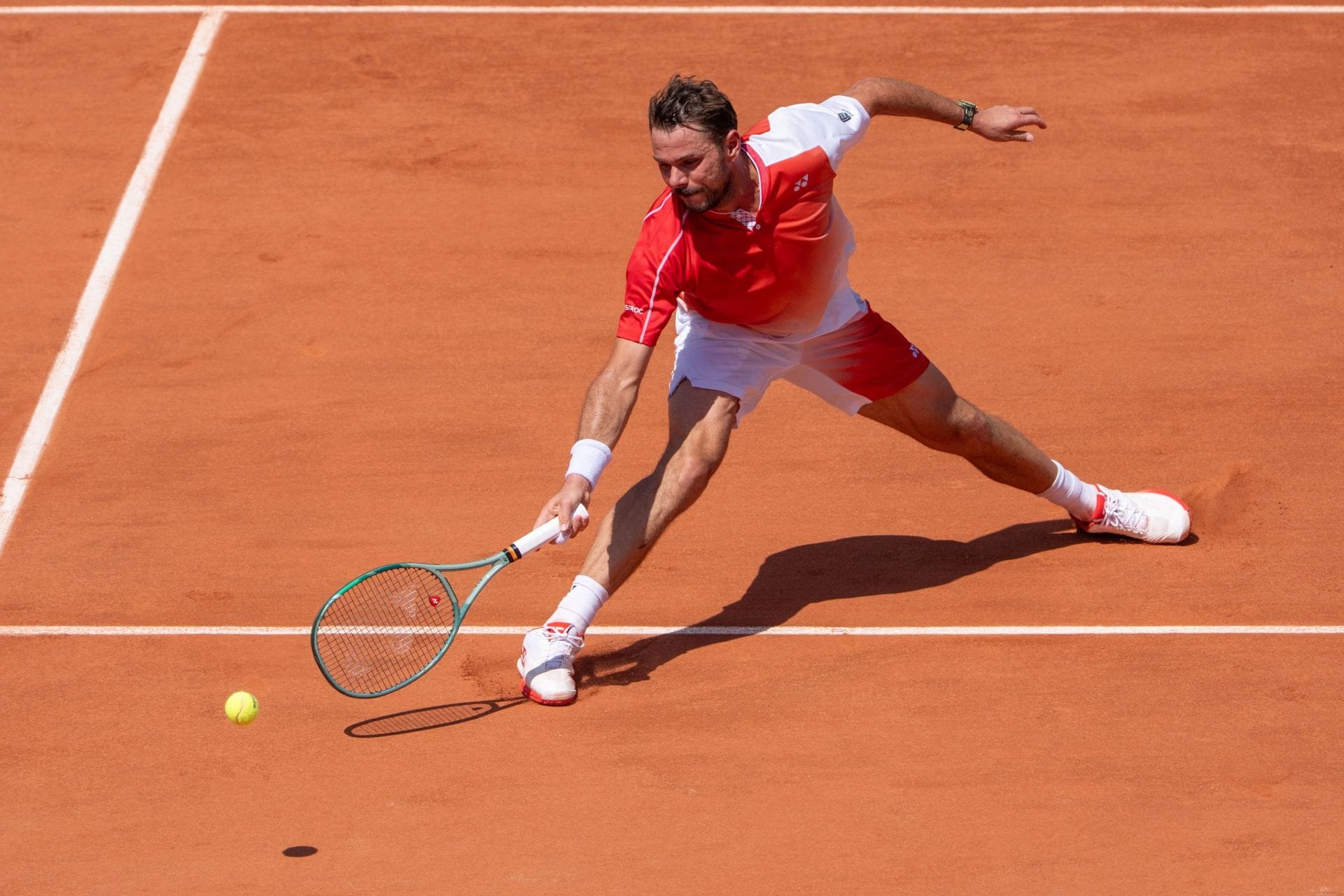Stan Wawrinka em ação no Aberto da França de 2026 (Fonte: Getty)