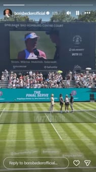 Captura de tela da história de Becker no Instagram.