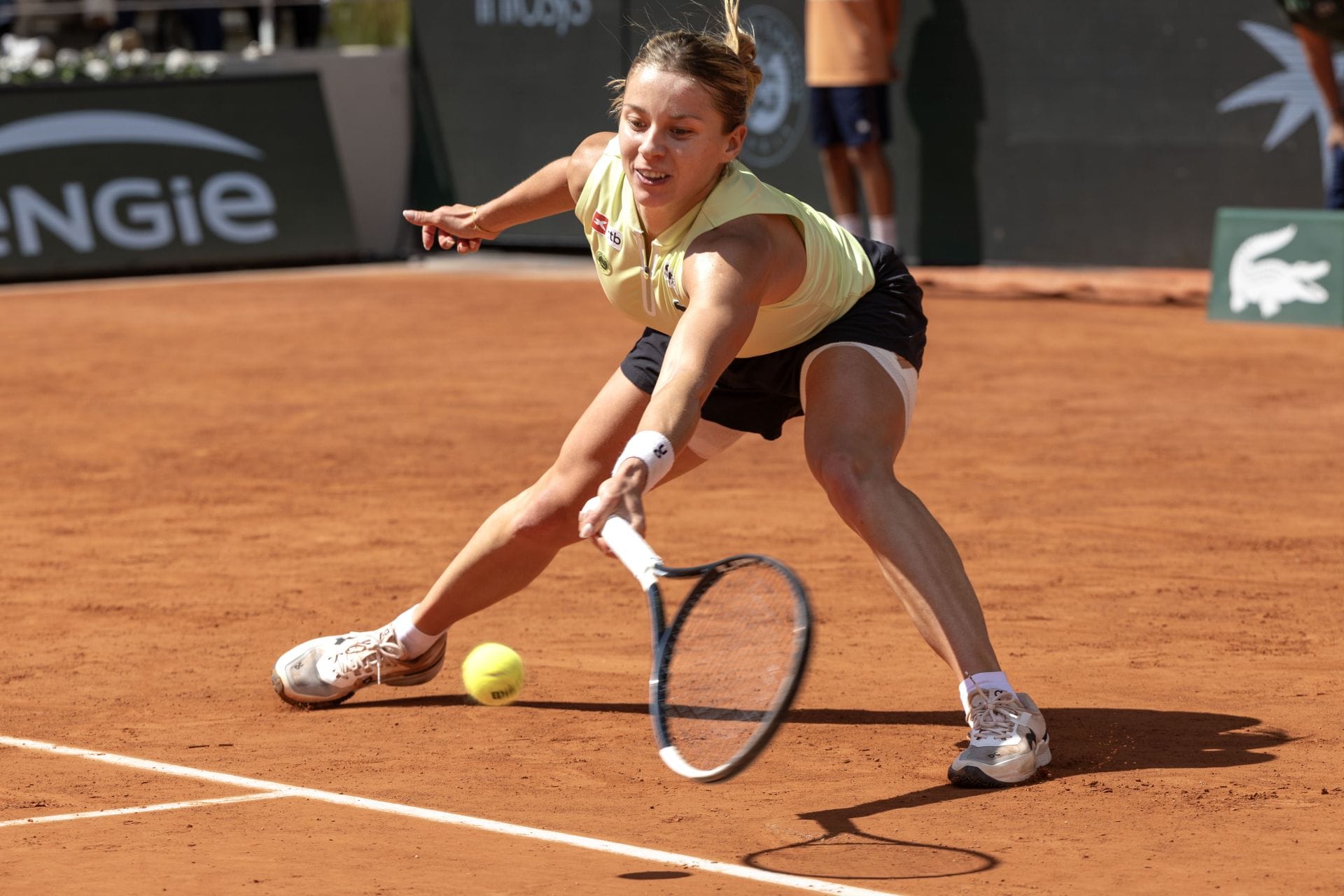 Maja Chwalinska em ação no Aberto da França de 2026 (Fonte: Getty)