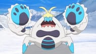 Crabominable como visto no anime (Imagem via The Pokémon Company)