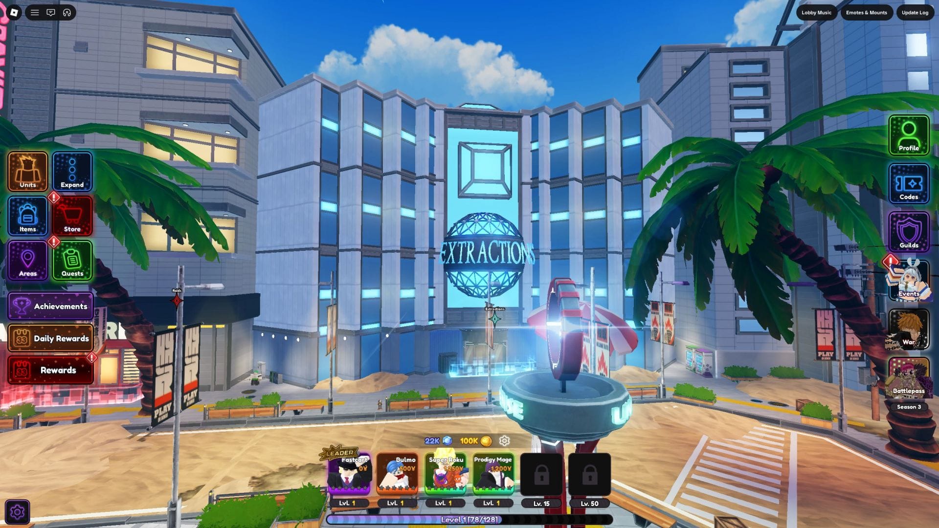 The Crime Fighting Extraction mode features the Hero Relic Set as a reward (Image via Roblox)