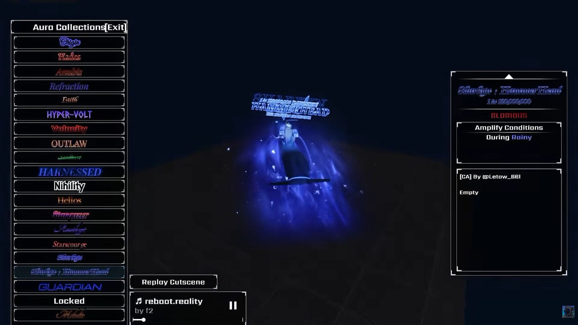 The new Sharkyn: Hammerhead Aura (Image via Roblox || YouTube/@AbstractMight)