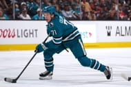 Celebrini skates the puck during a game - Source: Imagn