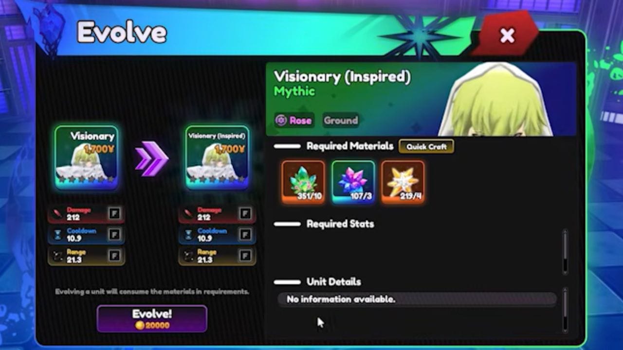 Visionary (Inspired) is the first evolution (Image via Roblox)
