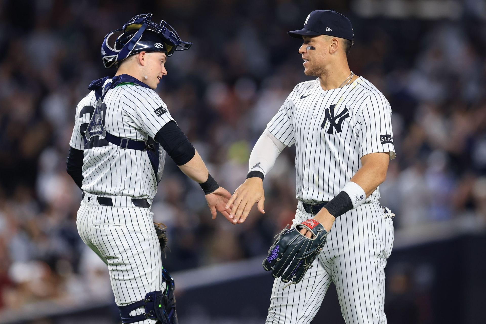 Ben Rice (L) e Aaron Judge (R) em ação pelo New York Yankees - Fonte: Getty