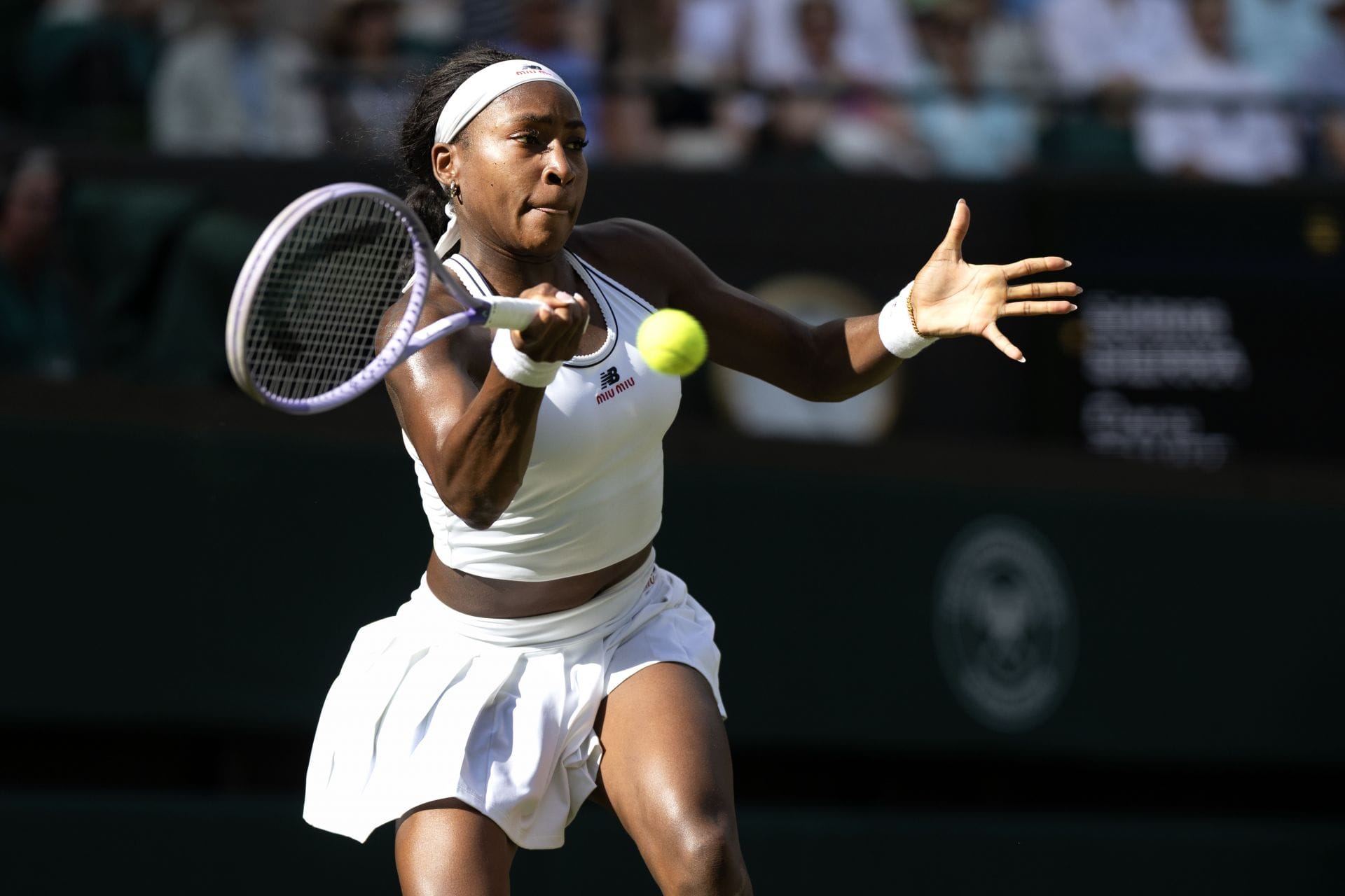 Coco Gauff em ação no Campeonato de Wimbledon de 2026 (Fonte: Getty)