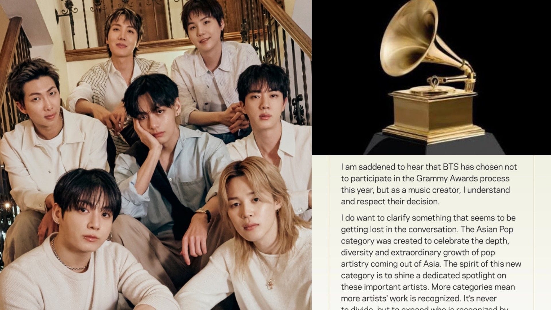 "Misses the point entirely" - Fans criticize Grammy CEO Harvey Mason Jr's statement after BTS opts out of 2027 Grammy consideration