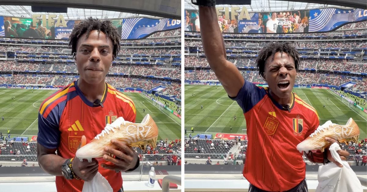 “I’m the only person in the world that have this” - IShowSpeed reacts after Cristiano Ronaldo sends him rare gift after FIFA World Cup exit