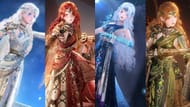 Hymn to Dusk outfit evolutions (Image via Infold Games)