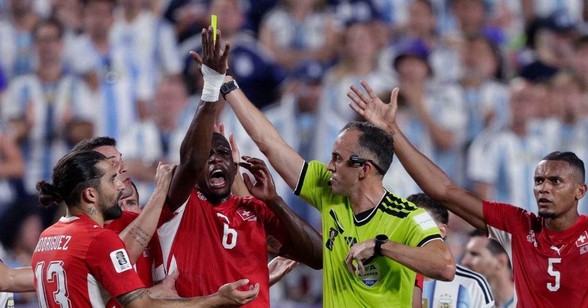 “I don’t know what this referee is doing there” - Switzerland midfielder slams ‘disaster’ red card decision after loss to Argentina in FIFA World Cup