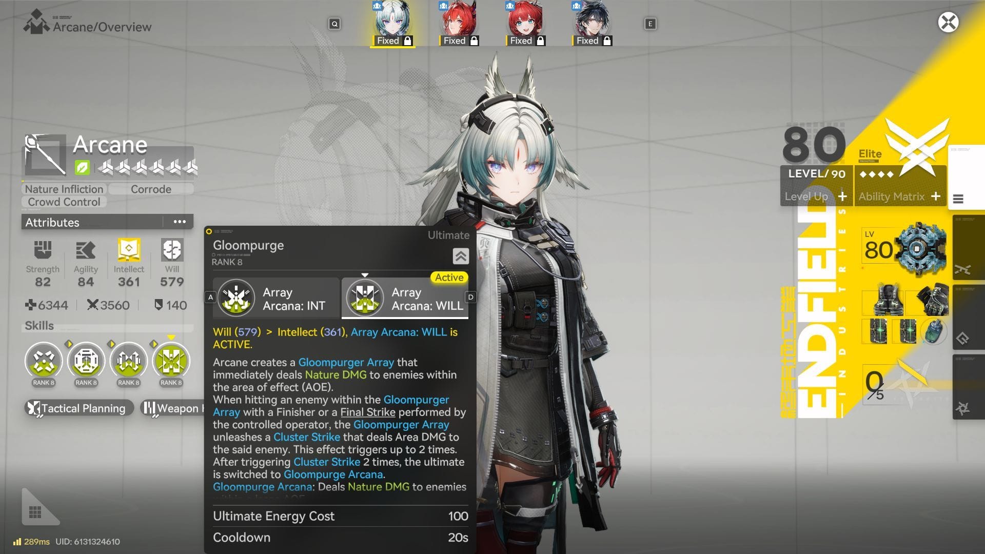 Arcane's ultimate with Will greater than Intellect in Arknights: Endfield (Image via Gryphline) 