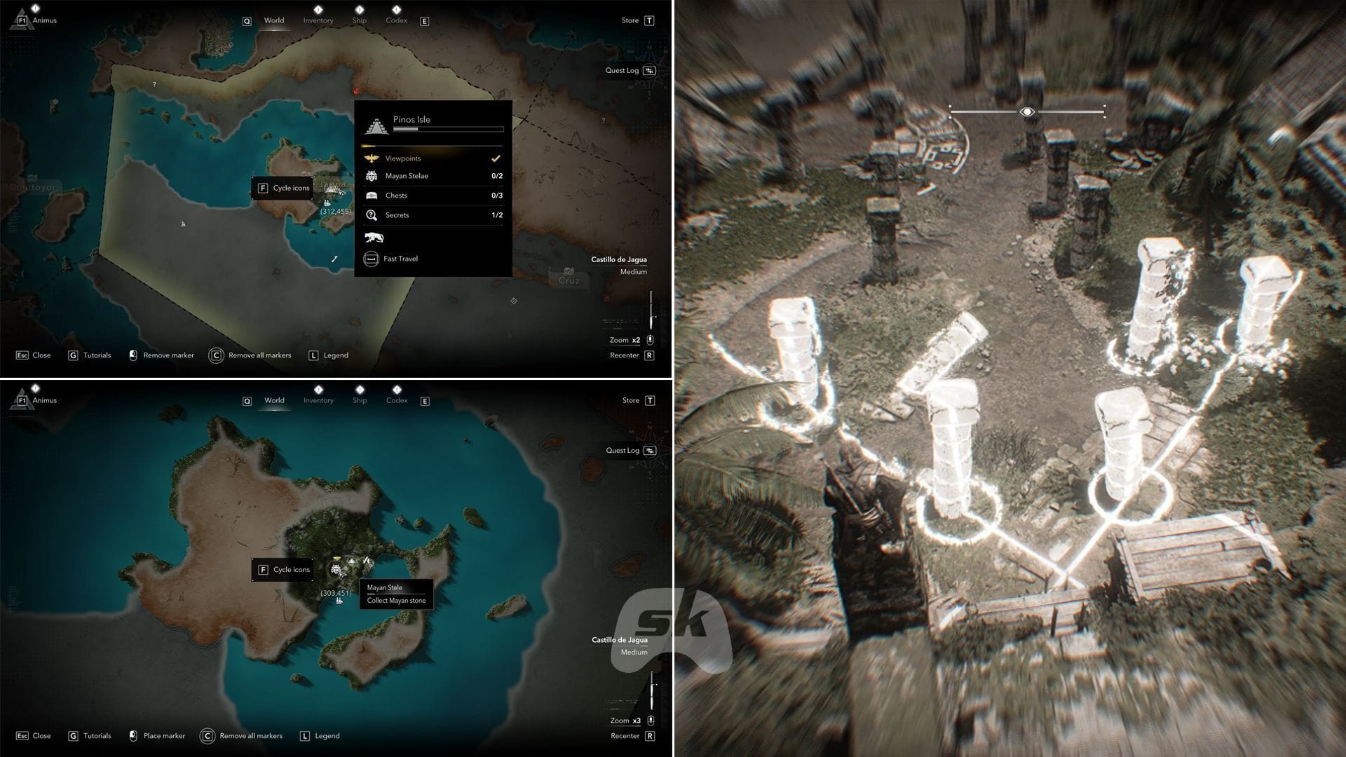 Second Misteriosa Mayan stelae solution (Image via Sportskeeda Gaming || Ubisoft)