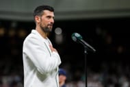 Novak Djokovic of Serbia at The Championships Wimbledon 2026 in London, England. (Photo by Getty Images)