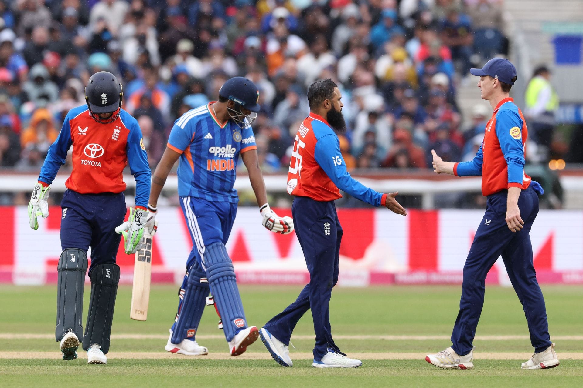 What is the cut-off time for a 5-over chase in 1st ENG vs IND 2026 T20I?
