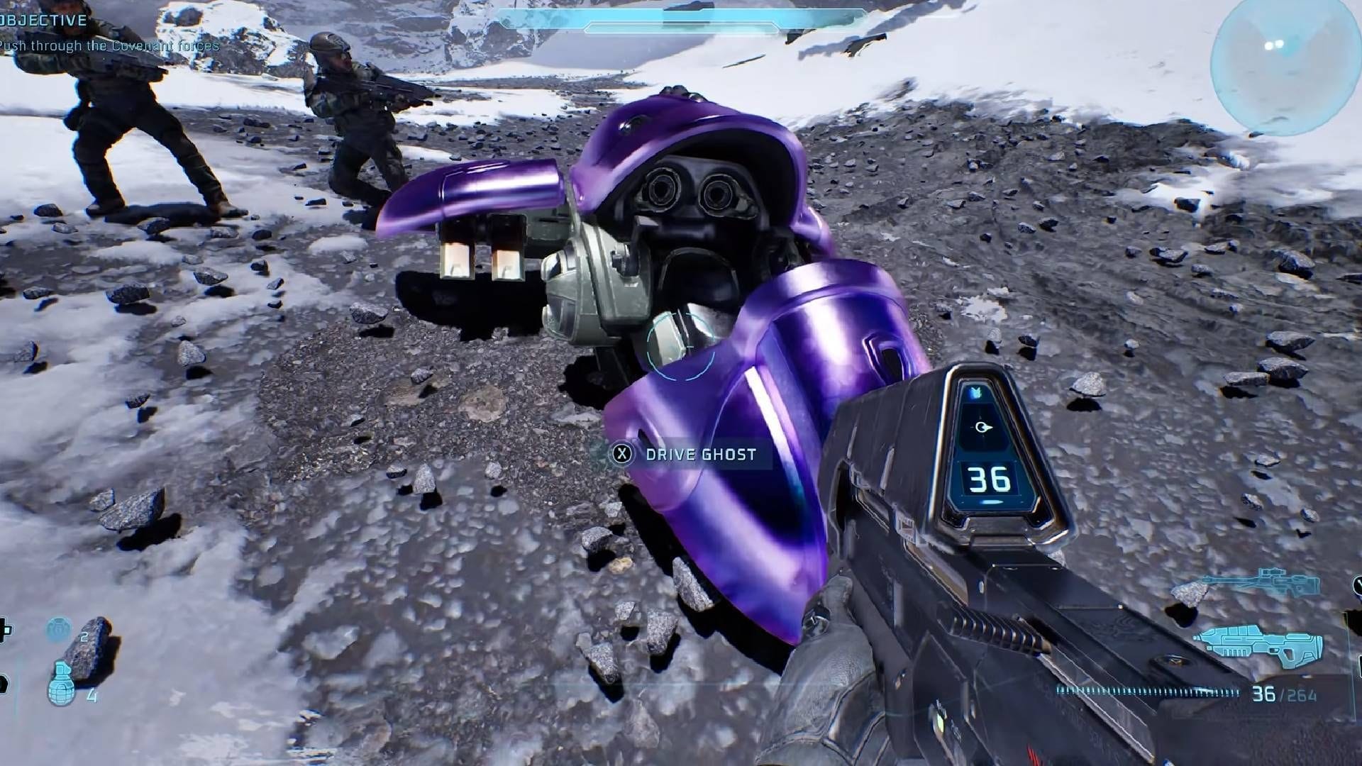 Ghost is a hover bike in the game (Image via Xbox Game Studios || YouTube@BlueThunderGaming)