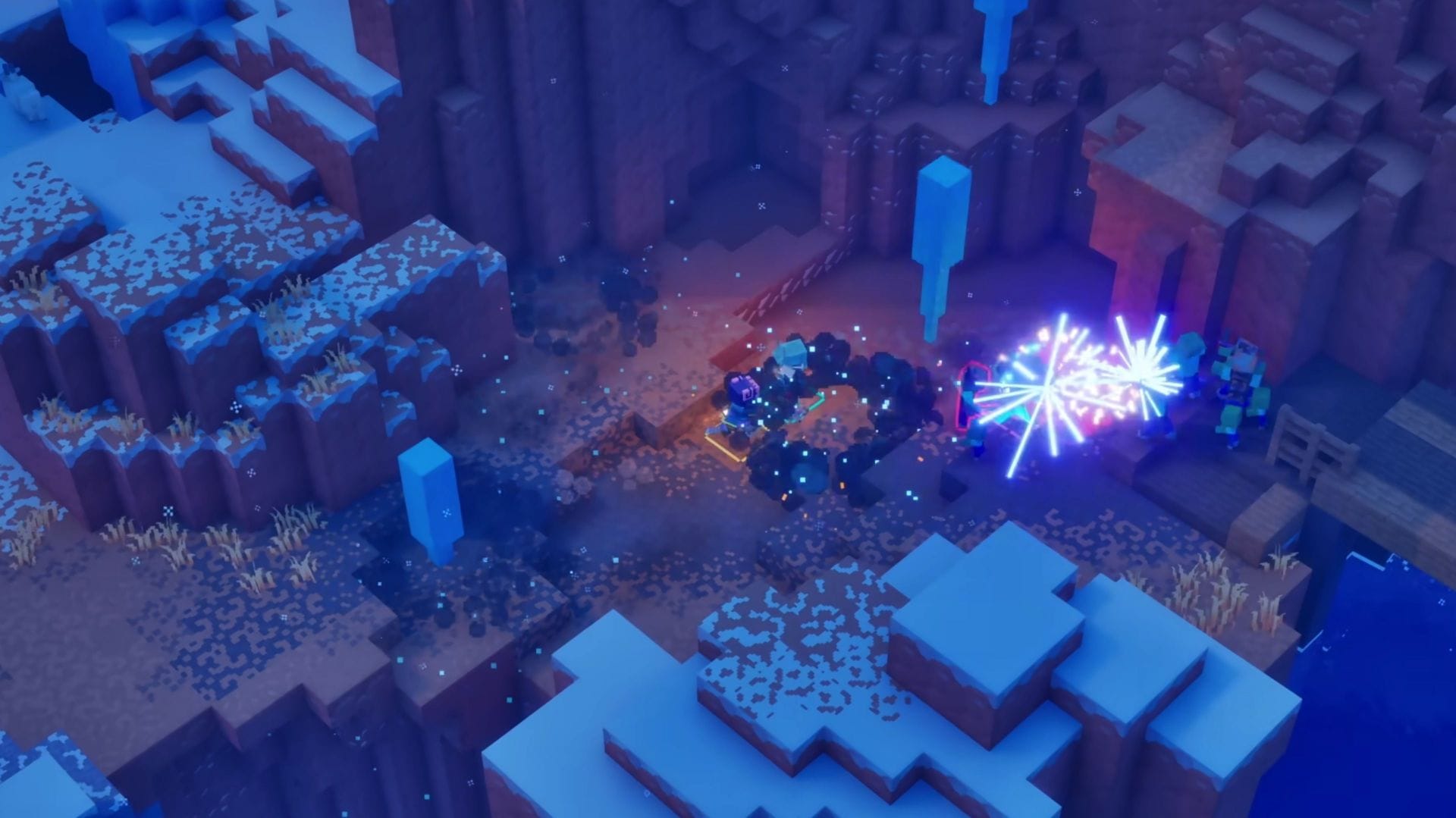 Cross-play is one of the most exciting aspects of the upcoming game (Image via Mojang Studios)