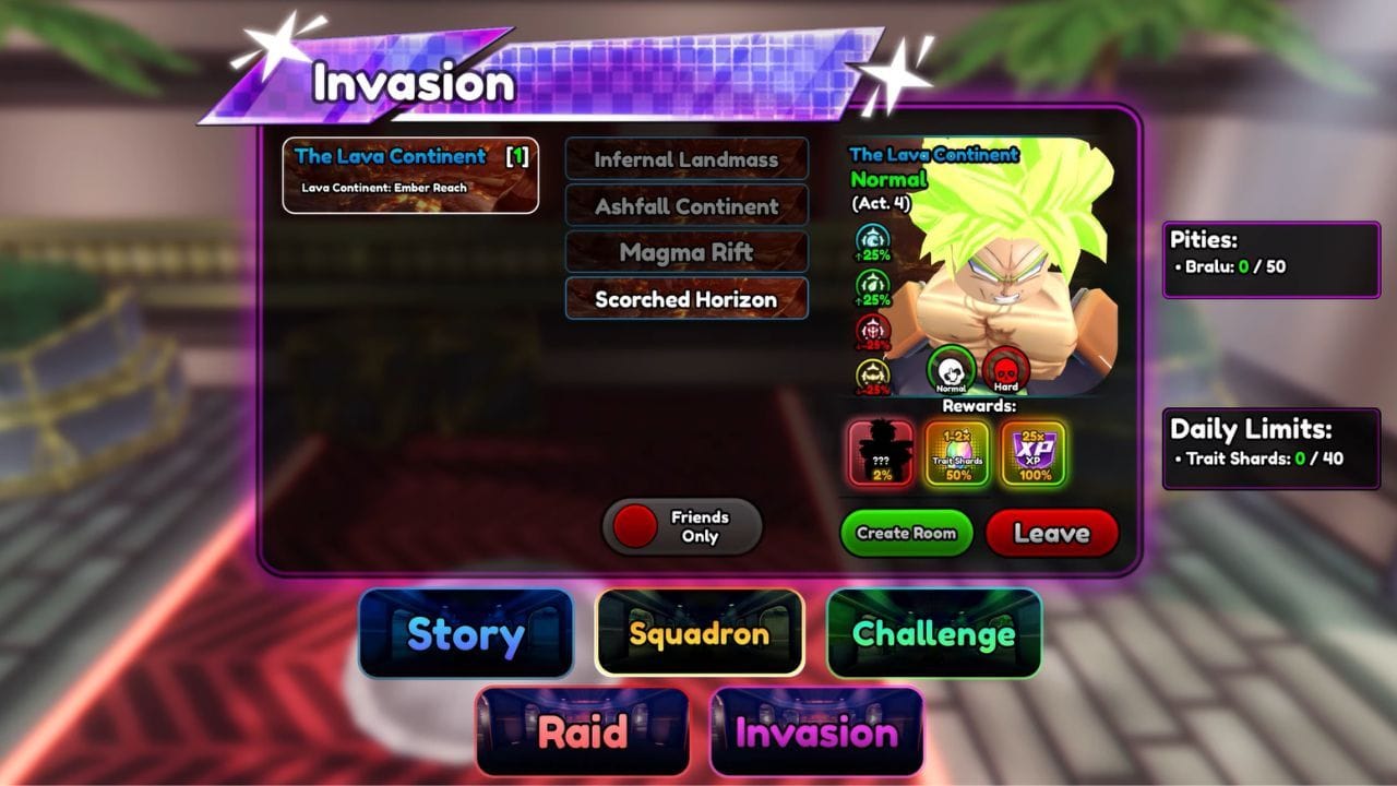Obtenha Bralu no modo Invasão (Imagem via Roblox)
