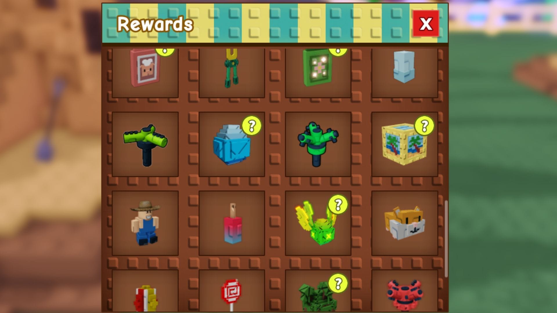 The High Tide Harvest rewards (Image via Roblox)