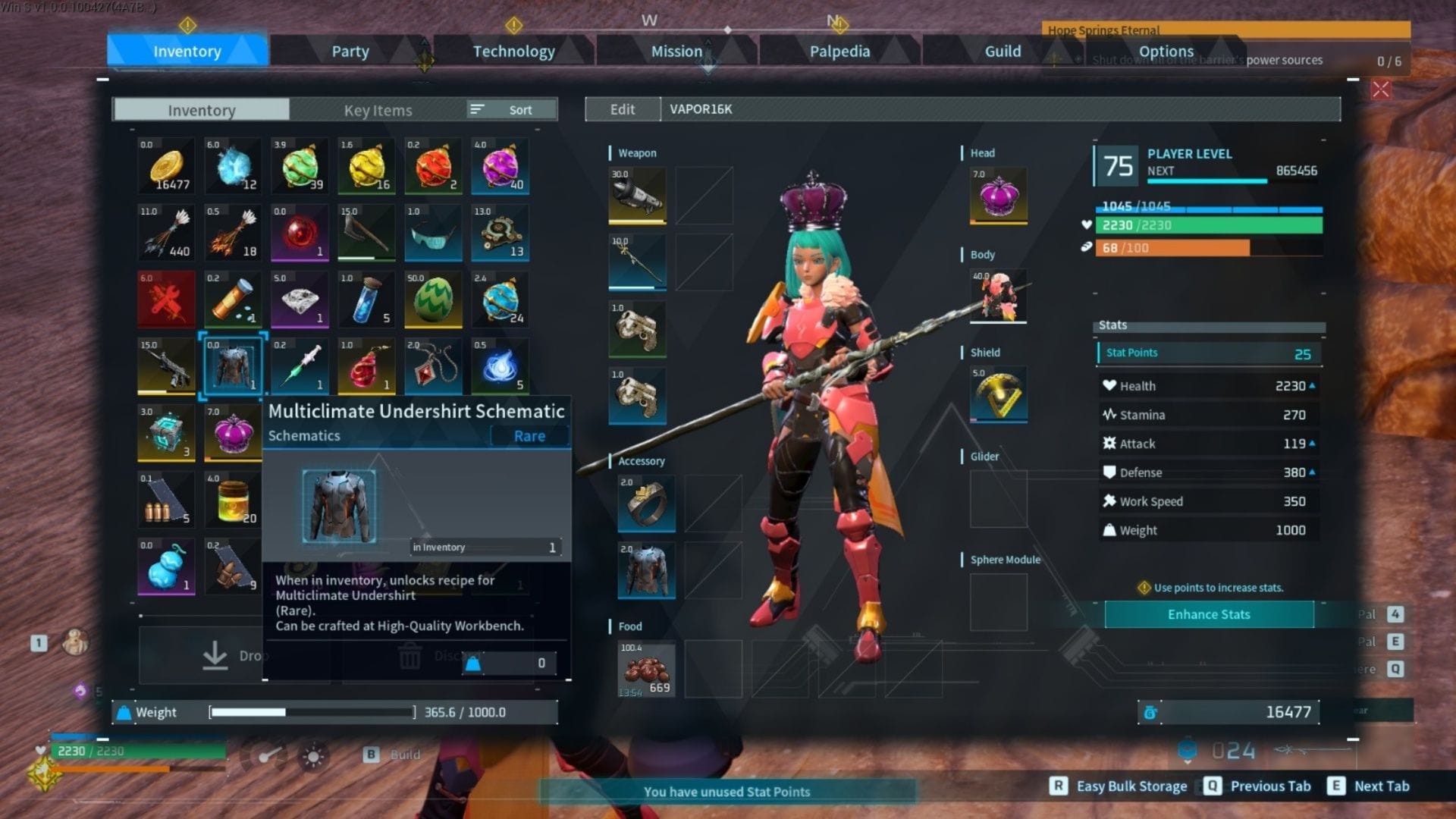 How to get Multiclimate Undershirt in Palworld 1.0 update