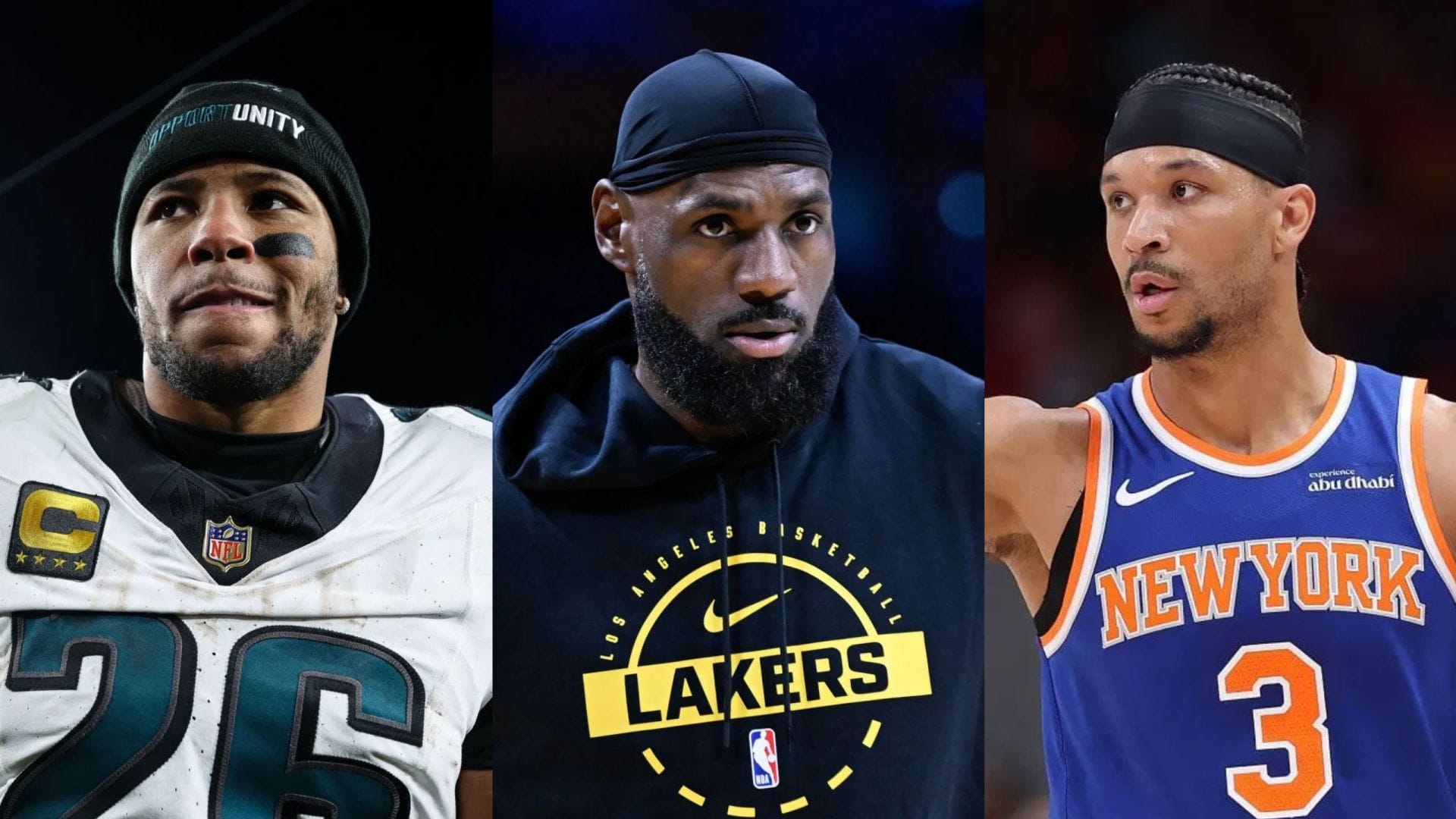 WATCH: Eagles star Saquon Barkley goes against Josh Hart and recruits LeBron James to join Philadelphia