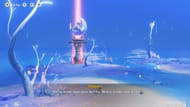 Aproximando-se da Estátua da Lua Nova para iniciar a série de missões (Imagem via HoYoverse)