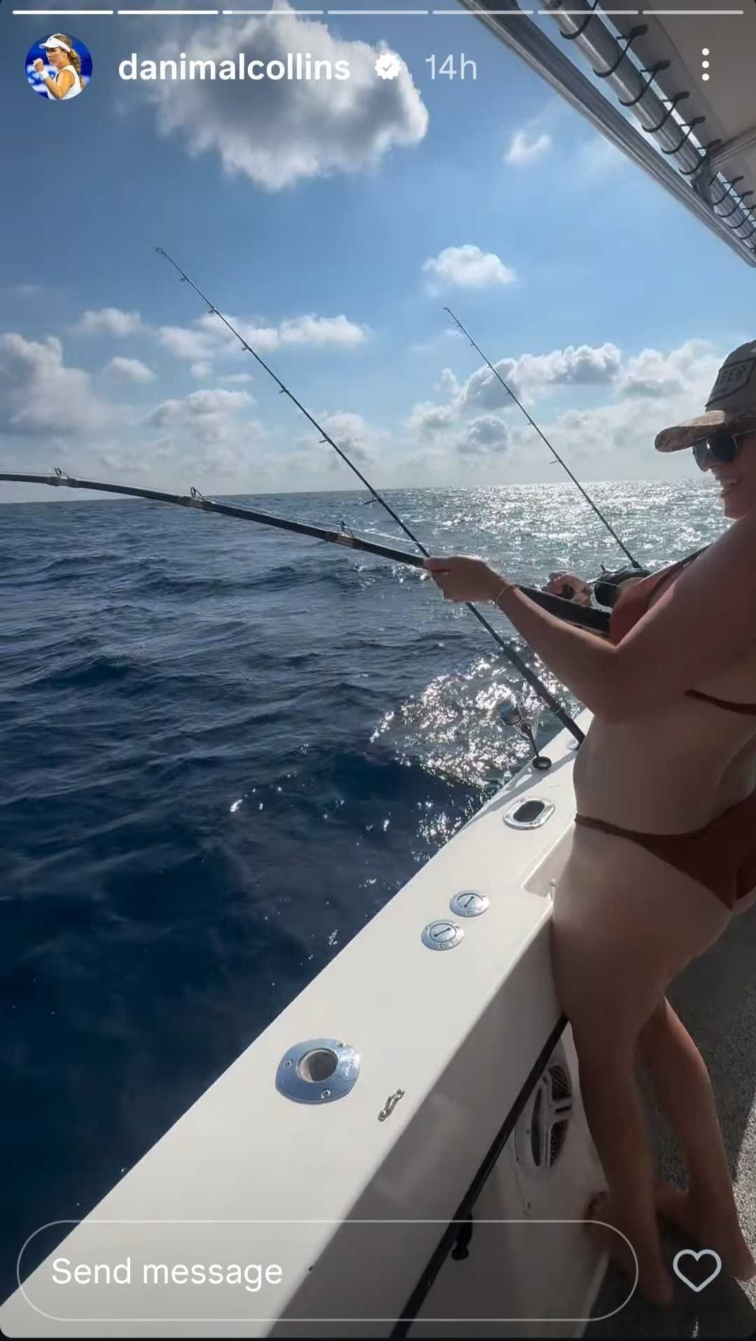 História de Danielle Collins no Instagram