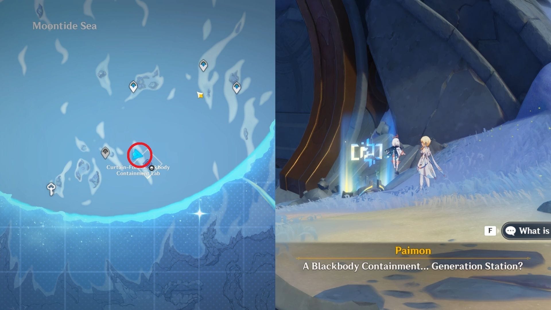 Local da missão abaixo do Mar Lunar (imagem via HoYoverse)