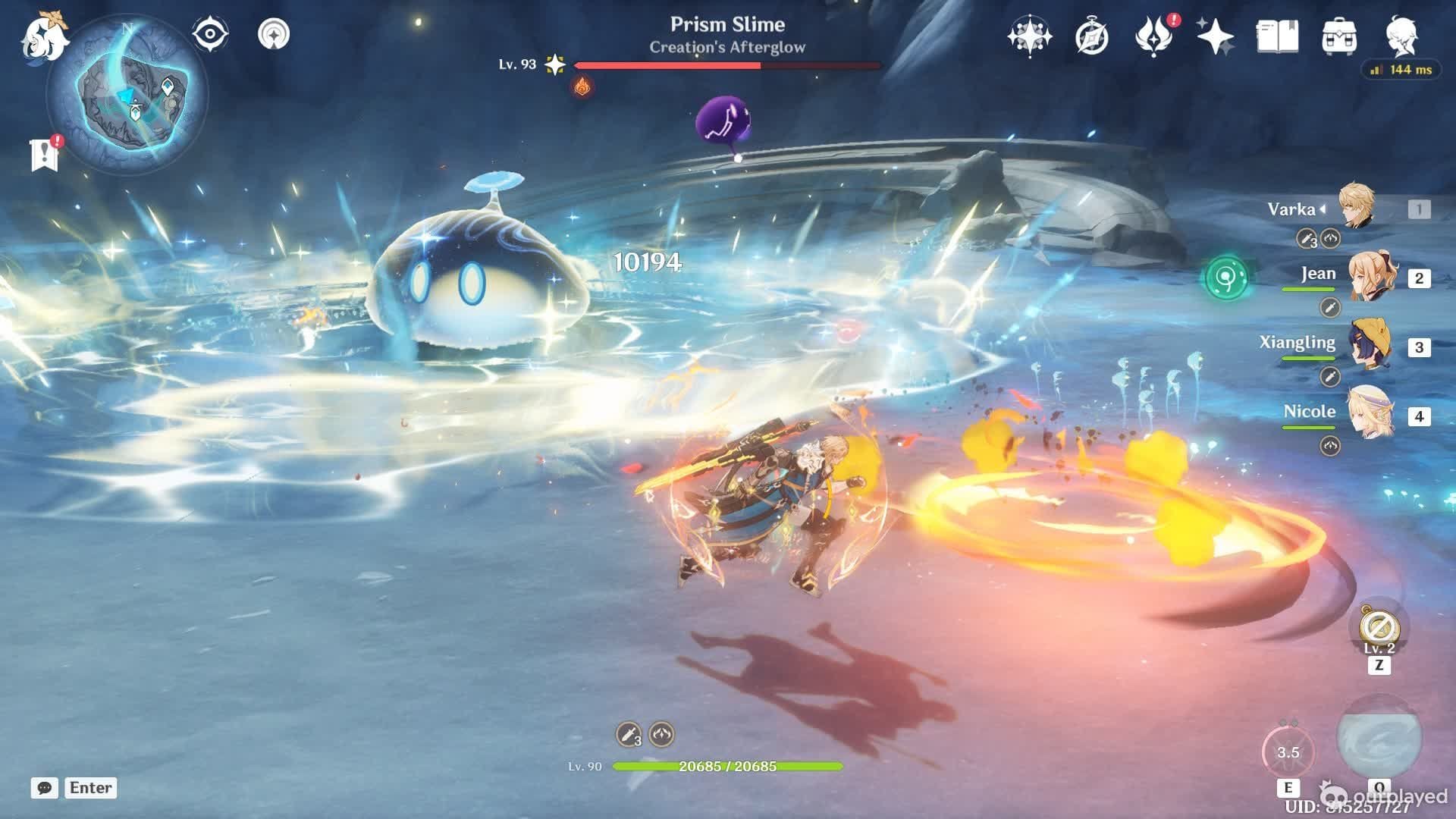Evite o ataque AoE (imagem via HoYoverse)