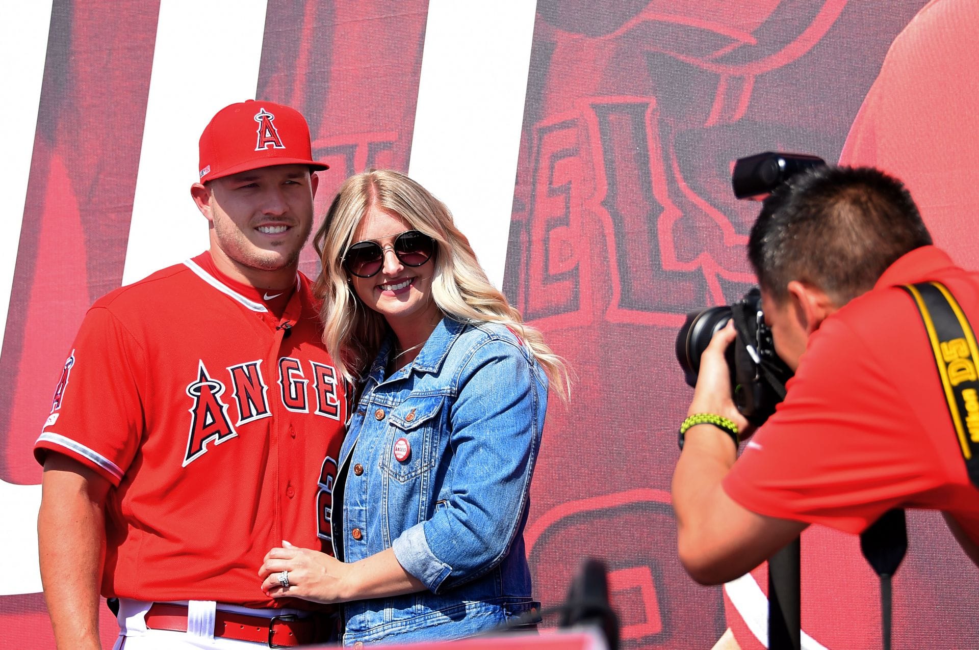 Mike Trout's wife Jessica reacts to the $426.5M Angels superstar's record-extending All-Star selection
