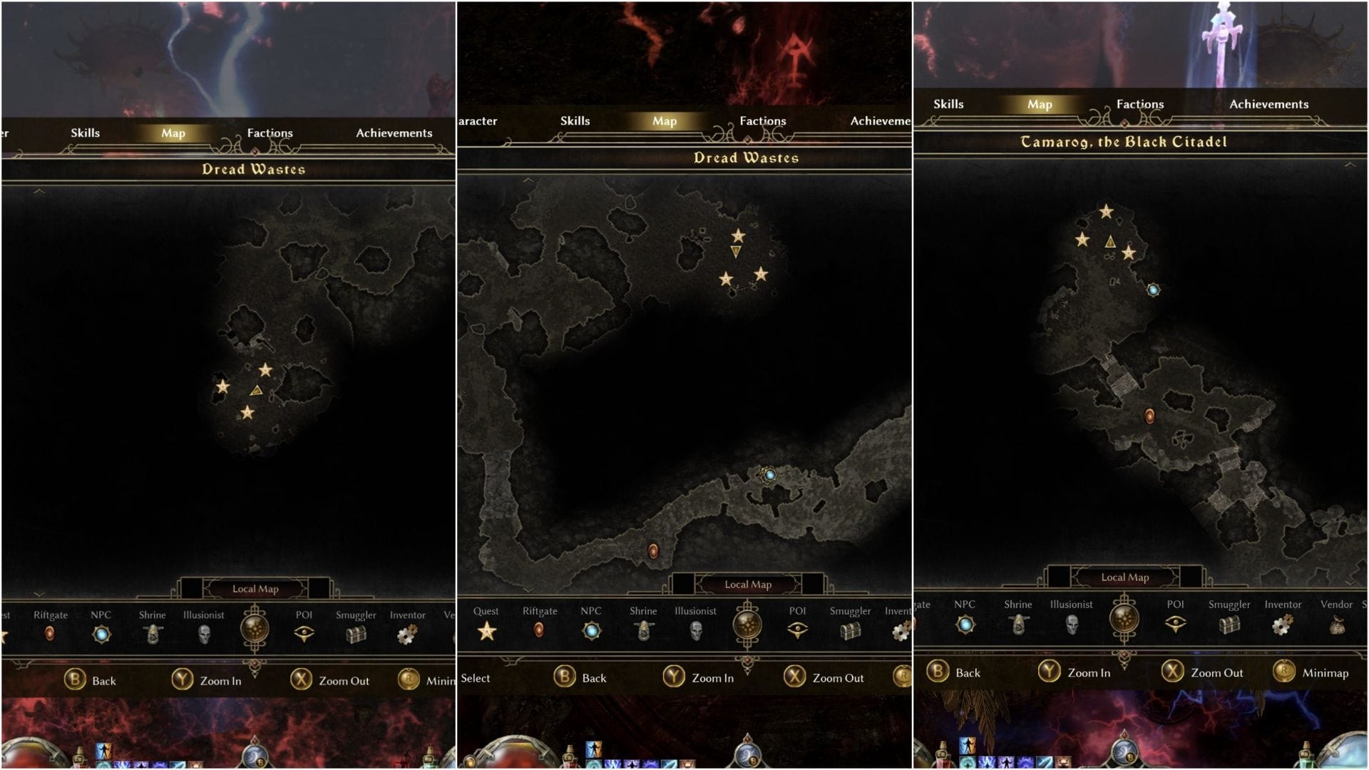 Here are the three locations of the Chthonic Wounds (Image via Crate Entertainment || Sportskeeda)
