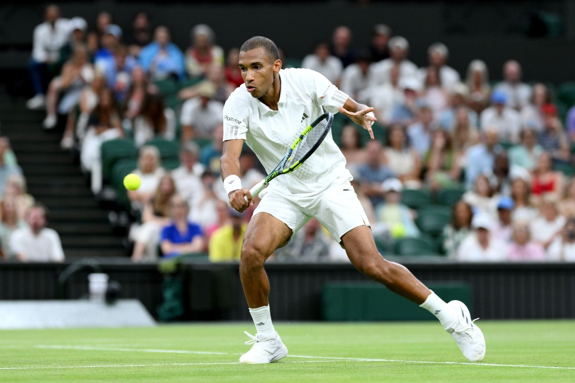 Felix Auger-Aliassime do Canadá no The Championships Wimbledon 2026 em Londres, Inglaterra. (Foto de Getty Images)