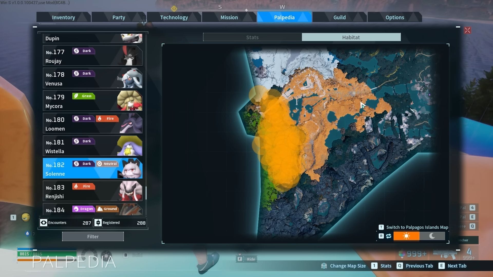 Location for Solenne in Palworld (Image via Pocket Pair, Inc. || YouTube/@GamingMerchant2)
