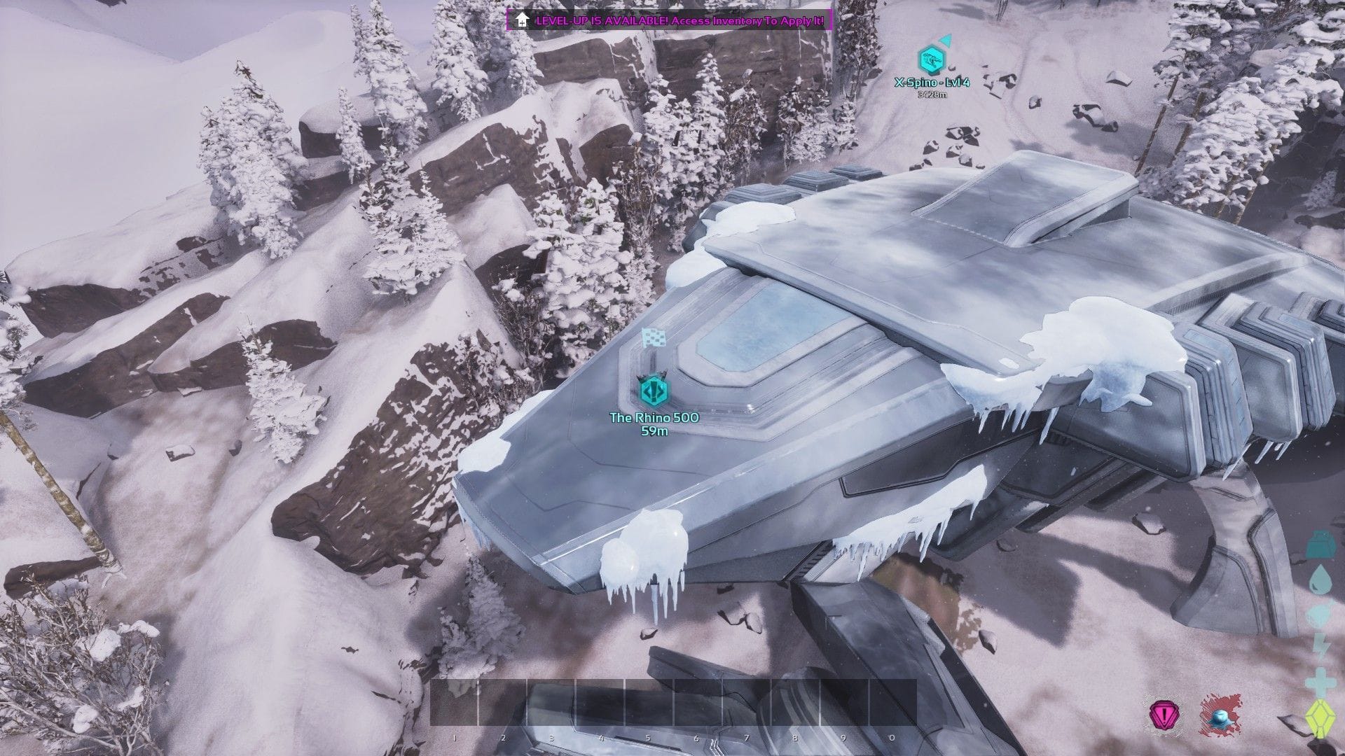 Localização do Rhino 500 em ARK Survival Ascended (imagem via Studio Wildcard) 