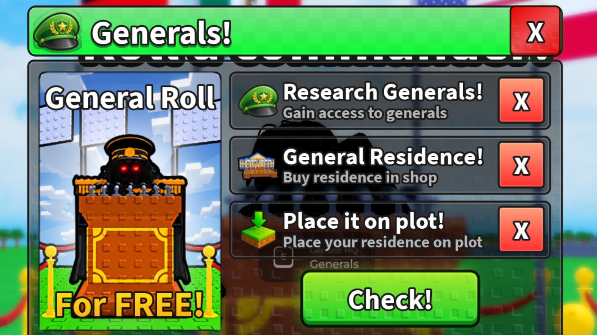 Informações gerais sobre recursos (imagem via Roblox)
