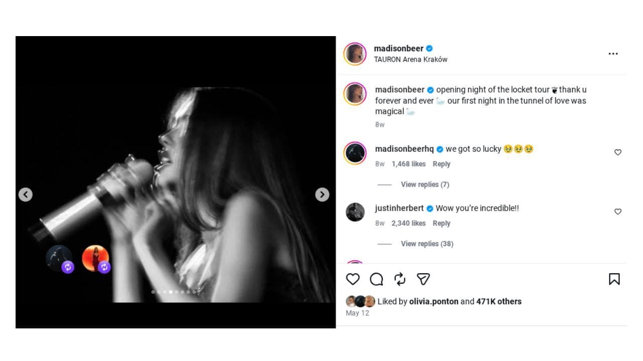 Source: (Via Instagram/ @MadisonBeer)