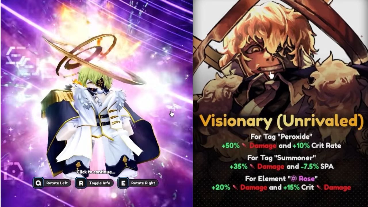 Visionary's Unrivaled buffs (Image via Roblox)